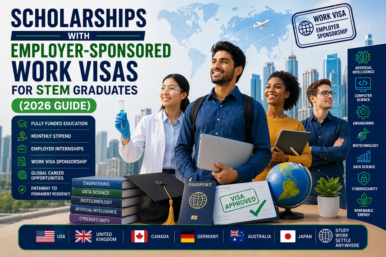 Scholarships With Employer-Sponsored Work Visas for STEM Graduates (2026 Guide)